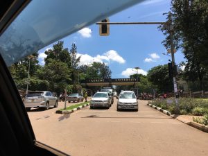 The main entrance to Makerere University